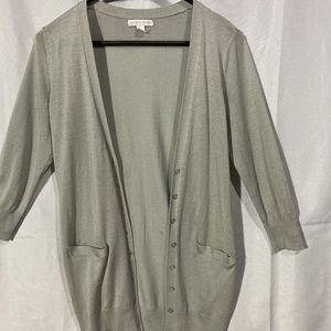 Light gray New York and Company cardigan size Medium